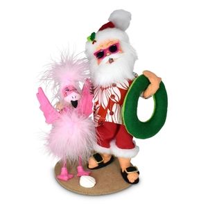 NWT Retired Annalee Sunny Santa with Flamingo